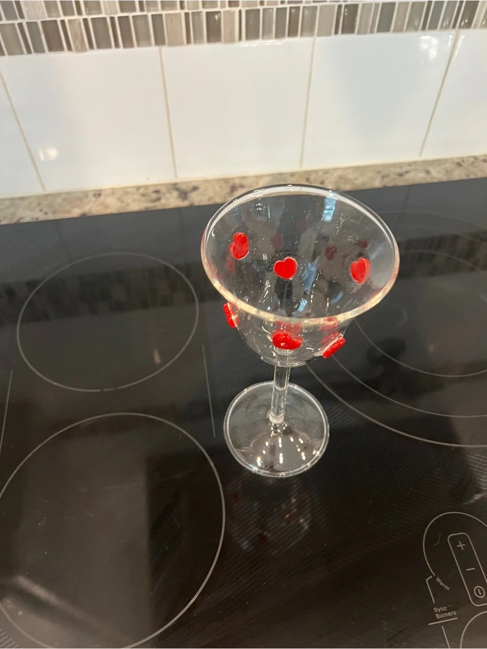 Red Heart Accent Clear Wine Glasses - Set of 2    I have four boxes available